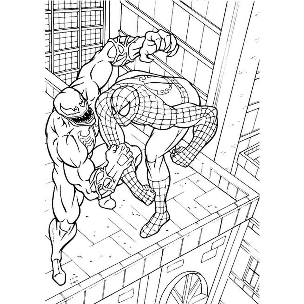 Bộ  Tranh tô màu sáp, màu nước SIÊU ANH HÙNG cho bé tập tô sáng tạo khổ A4