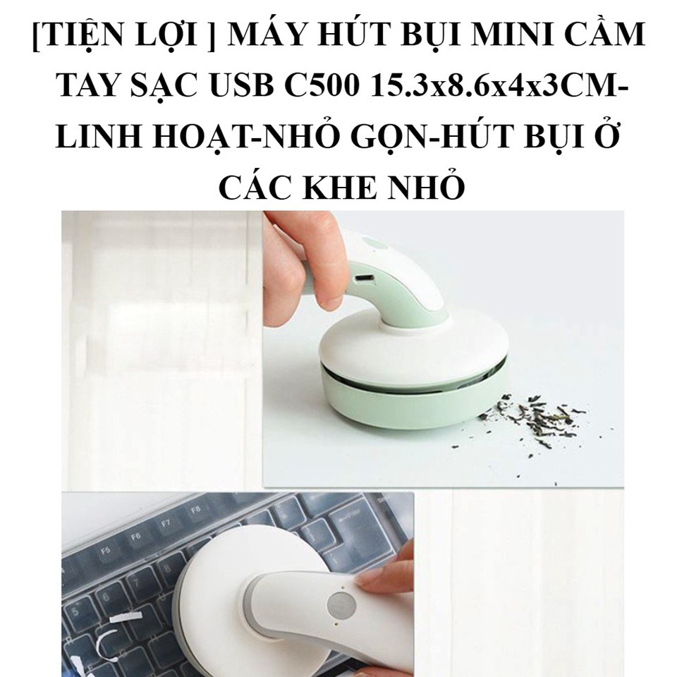 Máy hút bụi mini cầm tay, tiện dụng trong văn phòng, oto, gia đình, tặng kèm đầu hút nhỏ và chổi quét, mẩu mới 2021