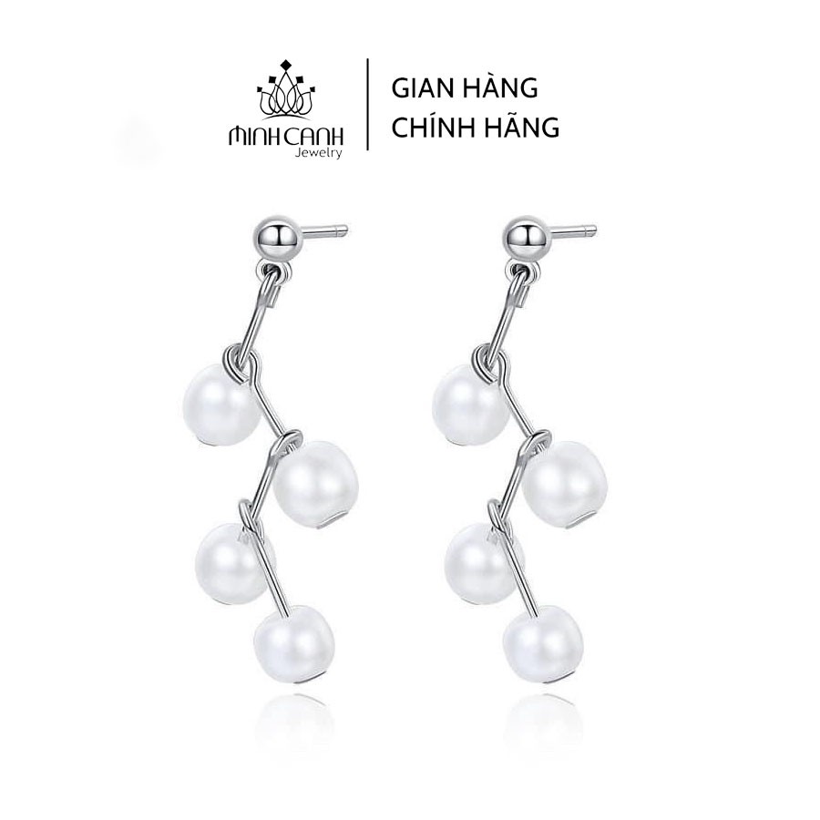 Bông Tai Bạc Chuỗi Hạt Hình Ziczac - Minh Canh Jewelry
