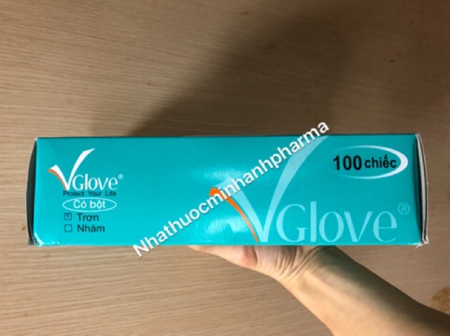 Găng tay Y Tế  ( có bột )Vglove 100 chiếc / Hộp