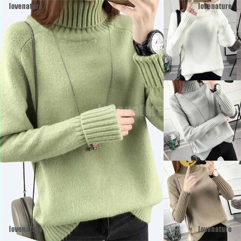 Áo sweater cổ lọ ấm áp trẻ trung cho nữ