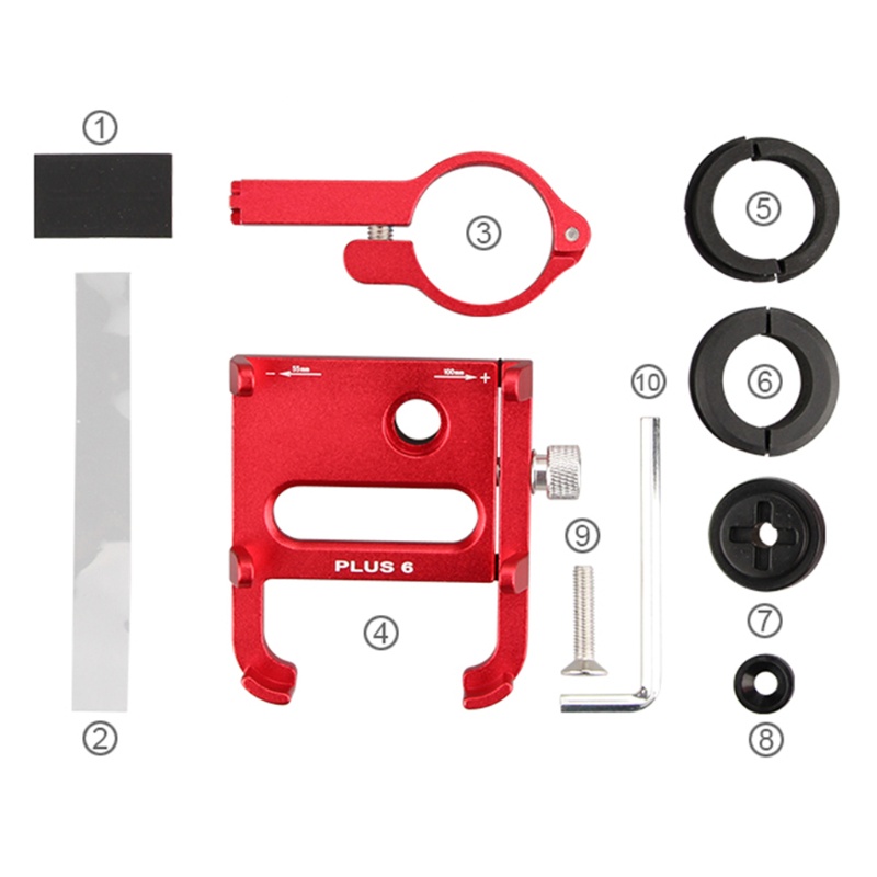 Giá Đỡ Điện Thoại Bằng Nhôm Xoay 360 Độ Gắn Xe Đạp Leo Núi