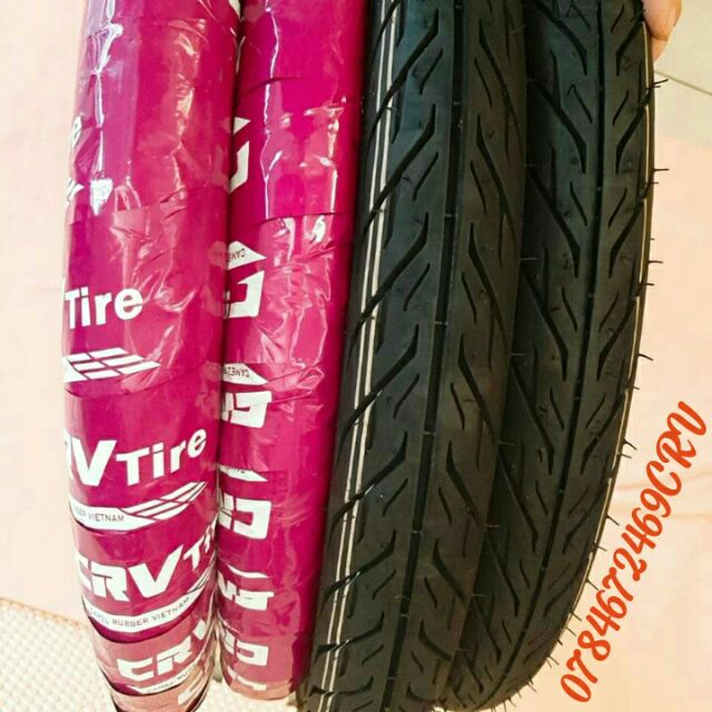 Cặp vỏ CRV trước 60-90 sau 70-90 gai như hình. Gắn cho tất cả các loại xe.