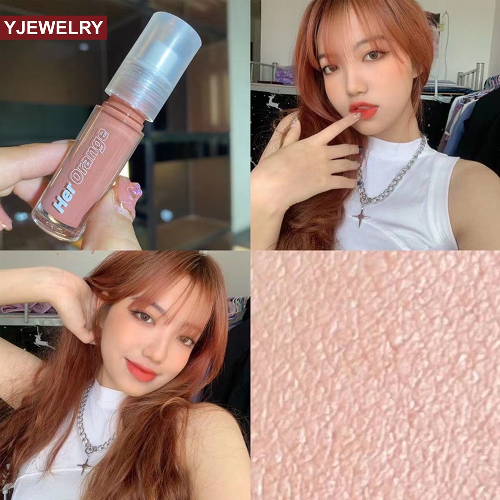 [Hàng mới về] Phấn má hồng HERORANGE dạng kem tông cam tự nhiên trang điểm thời thượng 