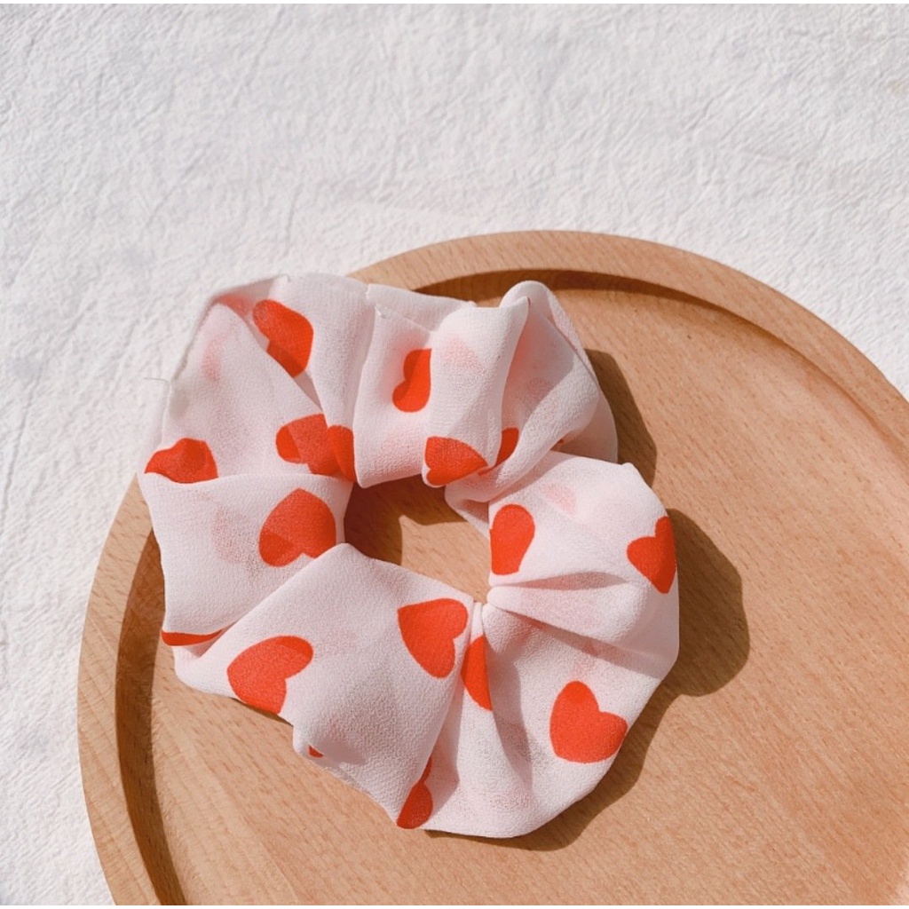 Dây buộc tóc, cột tóc scrunchie hoa quả dễ thương - S05