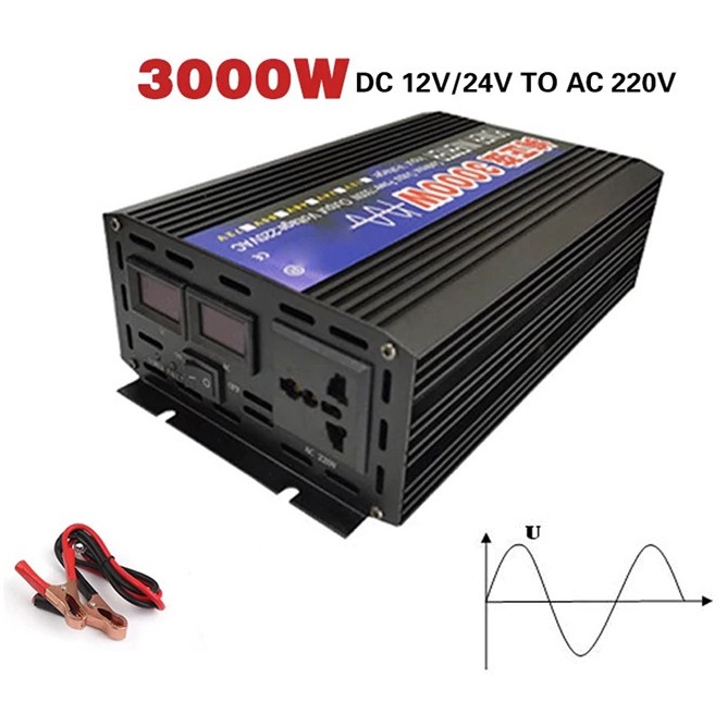 Bộ kích điện - Chuyển đổi điên 12v sang 220v 3000W Sin chuẩn