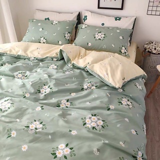 Bộ chăn ga cotton hoa 160*200cm