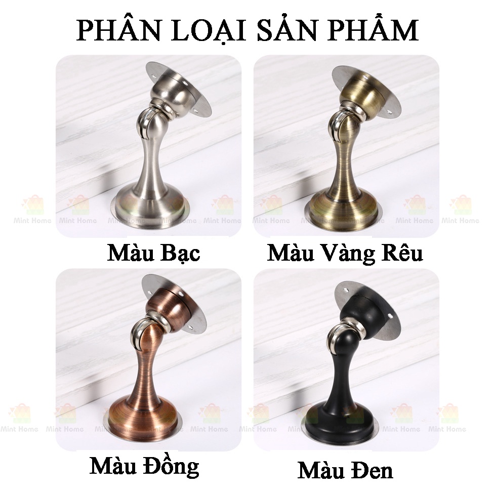 Chặn cửa chống va đập inox 304 nam châm siêu hít cực mạnh chuyên cho cửa nặng, to, giữ cửa gắn sàn chắc chắn