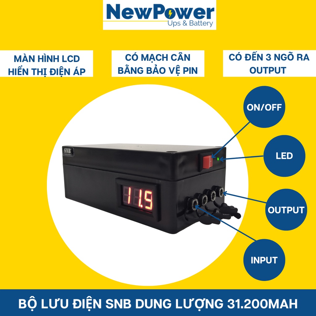 Nguồn dự phòng 12V cho camera, wifi..,bộ lưu điện gia đình, mới 100%,BH 12th