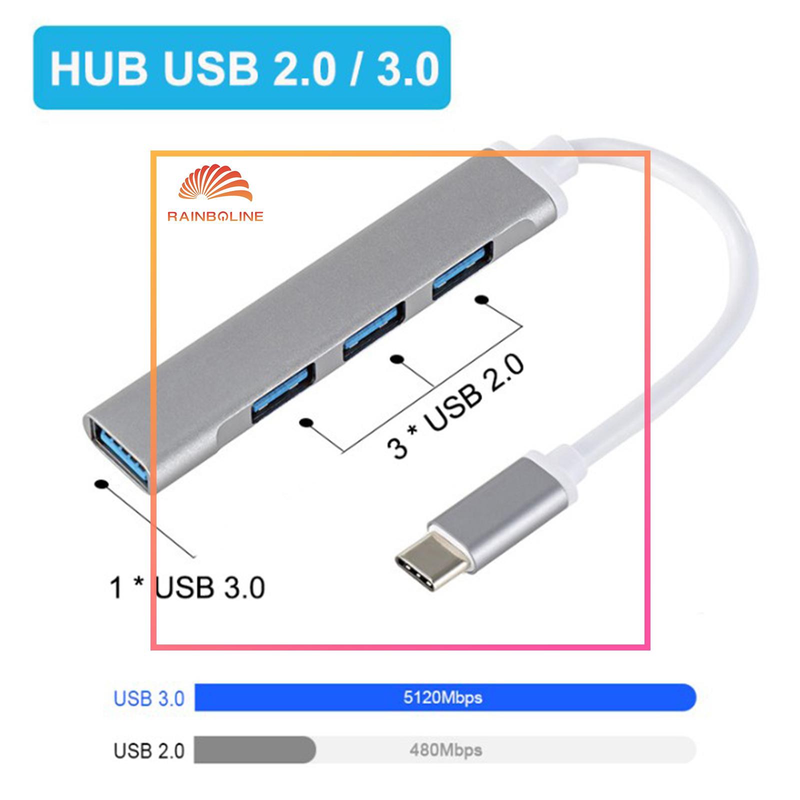 Bộ Chia 4 Cổng Usb Hub 5gbps 4 Trong 1 Chuyên Nghiệp