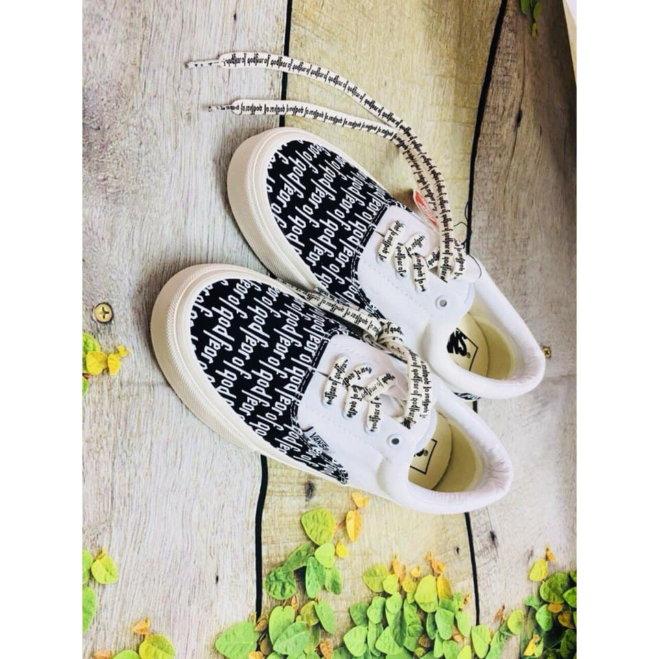 Giày V era Fear Of God, dây chữ, sneaker nam nữ thấp cổ họa tiết chữ | BigBuy360 - bigbuy360.vn