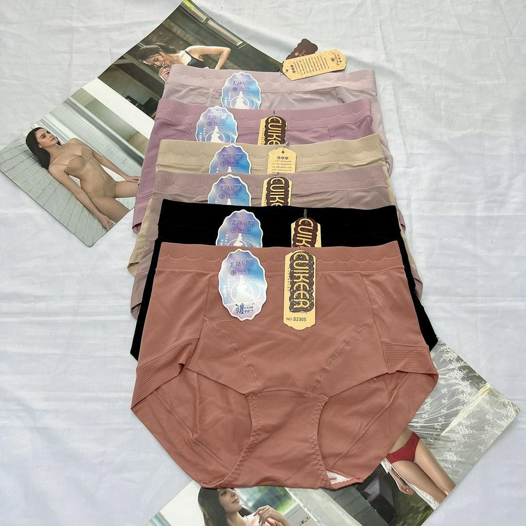 Quần lót nữ cotton viscose cao cấp cạp cao 2305 mềm mại thấm hút mồ hôi thoáng mát freesize từ 45kg-65kg