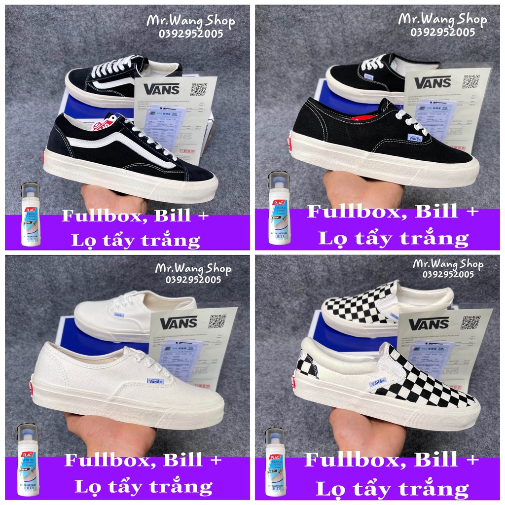 Giày nam nữ Vans Old Skool, Classic, Slip On Lười caro R11  🌟FULL Size BOX BILL + LỌ TẨY TRẮNG🌟