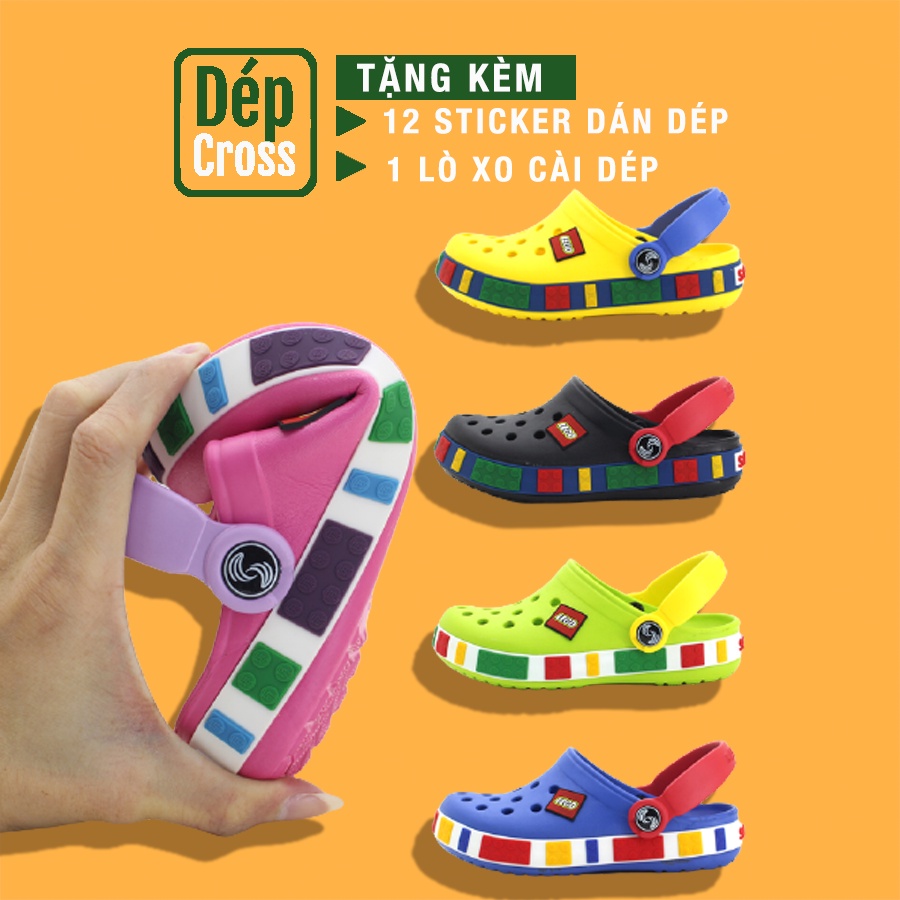 dép Cross cho bé mẫu LG DEPCR7812 tặng thêm 6 sticker cross