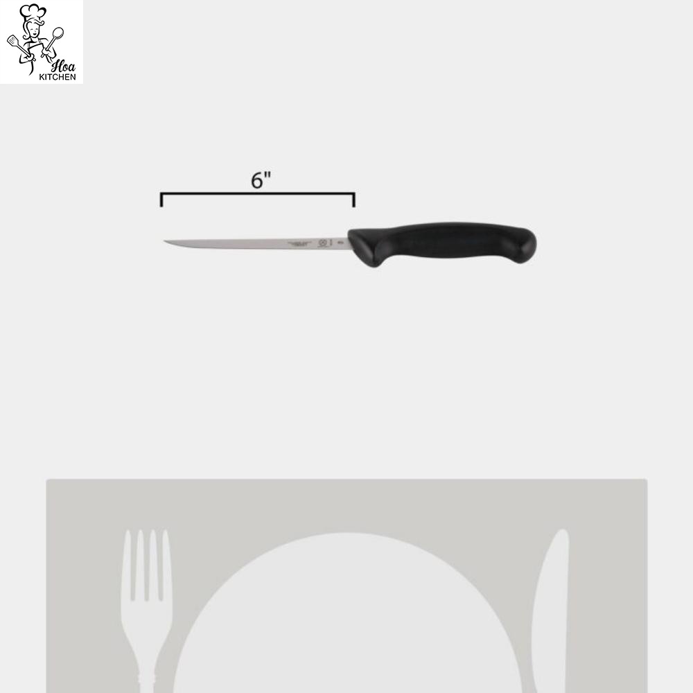 Dao Lọc Thịt, Róc Xương Lưỡi Cứng Dẻo Bản Hẹp Dài 152 Mm Thép Nhật Cao Cấp Mercer USA