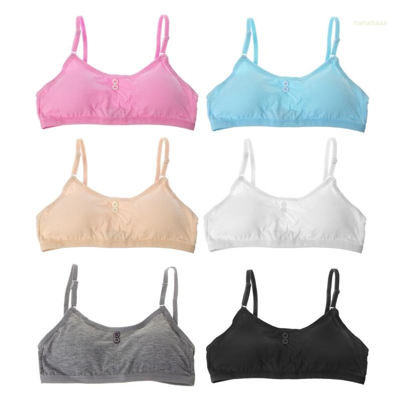 Áo lót vải cotton Mềm Mại Thoáng Khí Màu Trơn Dành Cho Bé Gái Tuổi Teen