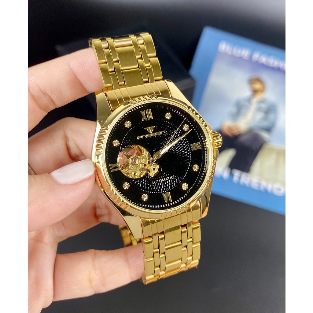 Đồng Hồ Nam Cơ FNGEEN Automatic- Đồng Hồ Cơ Đính Kim Cương Đẳng Cấp Phong Cách Quý Tộc Mã 6601 | BigBuy360 - bigbuy360.vn
