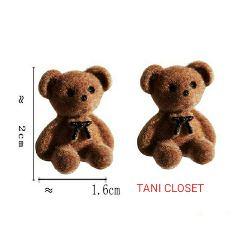 Bông tai Gấu Teddy Lông Nhung