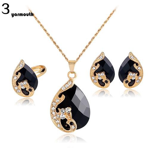 Bộ Trang Sức Đính Đá Nhân Tạo Thời Trang