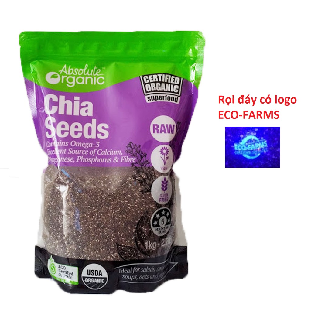 Hạt chia Úc Absolute Organic Gói 1000gr giúp giảm cân, cung cấp dinh dưỡng  (mẫu mới, date mới) Sutoshop | BigBuy360 - bigbuy360.vn