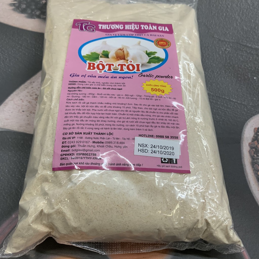 Bột tỏi gói 500gr