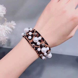 Dây Buộc Tóc Hạt Trai 7 Màu Cá Tính