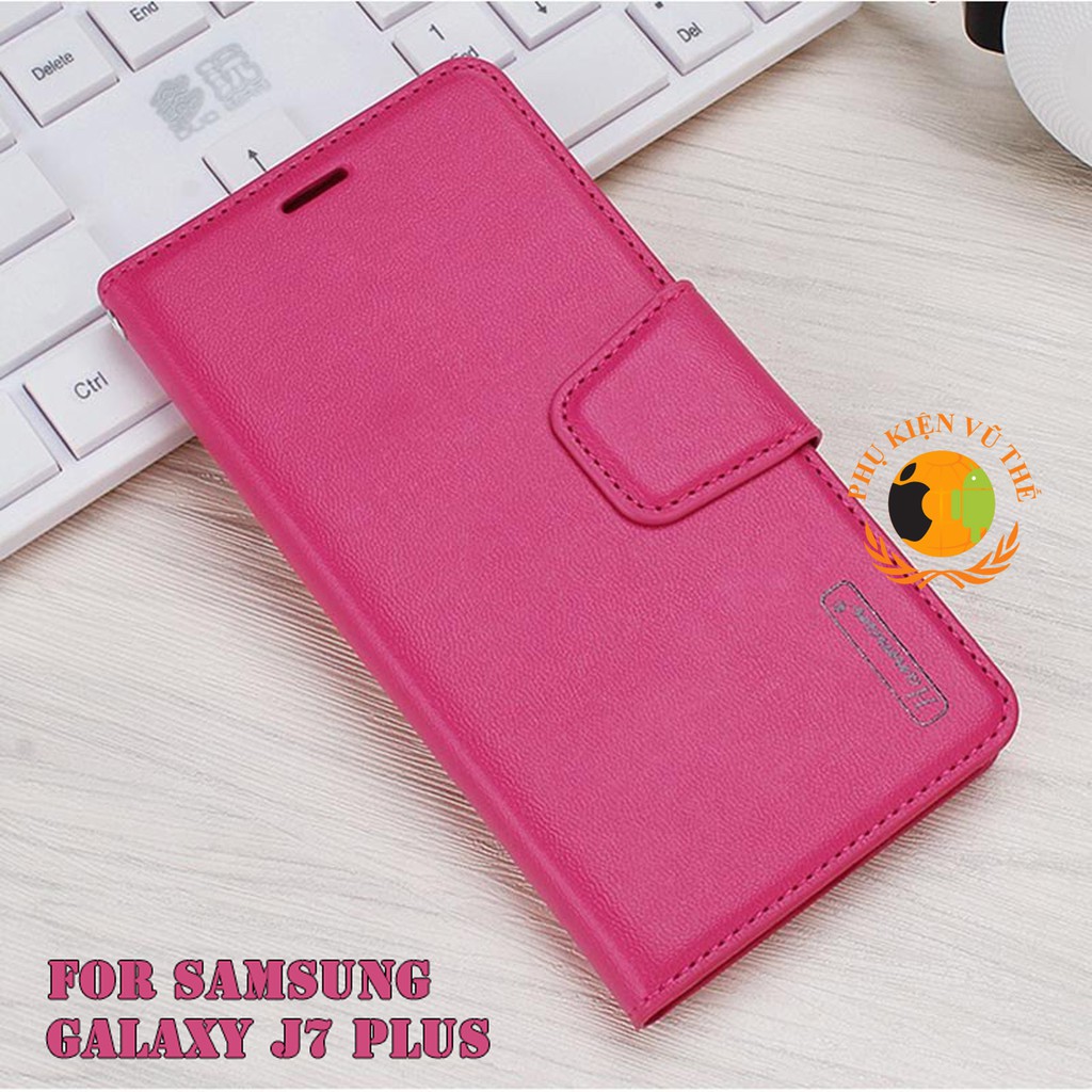 Bao Da Kèm Ví 2 in 1 Dành Cho Điện Thoại Samsung Galaxy J7 Plus Hanman Cao Cấp | BigBuy360 - bigbuy360.vn