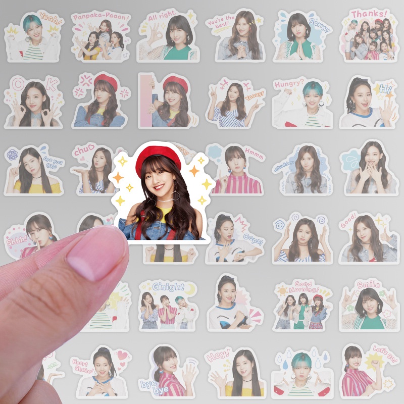 Bộ 40 Sticker Nhóm Nhạc TWICE Kpop Chống Thấm Nước