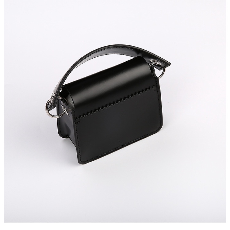 Túi Đeo Chéo mini Hình Vuông Dày Dặn Màu Đen Thời Trang Cho Nữ