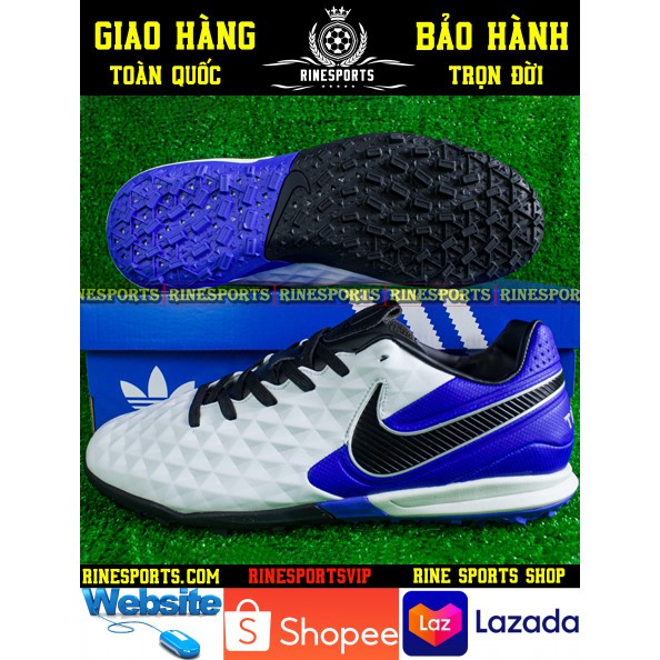 (HÀNG THAILAND) GIÀY BÓNG ĐÁ SÂN CỎ NHÂN TẠO TF tempo Superfly trắng xanh