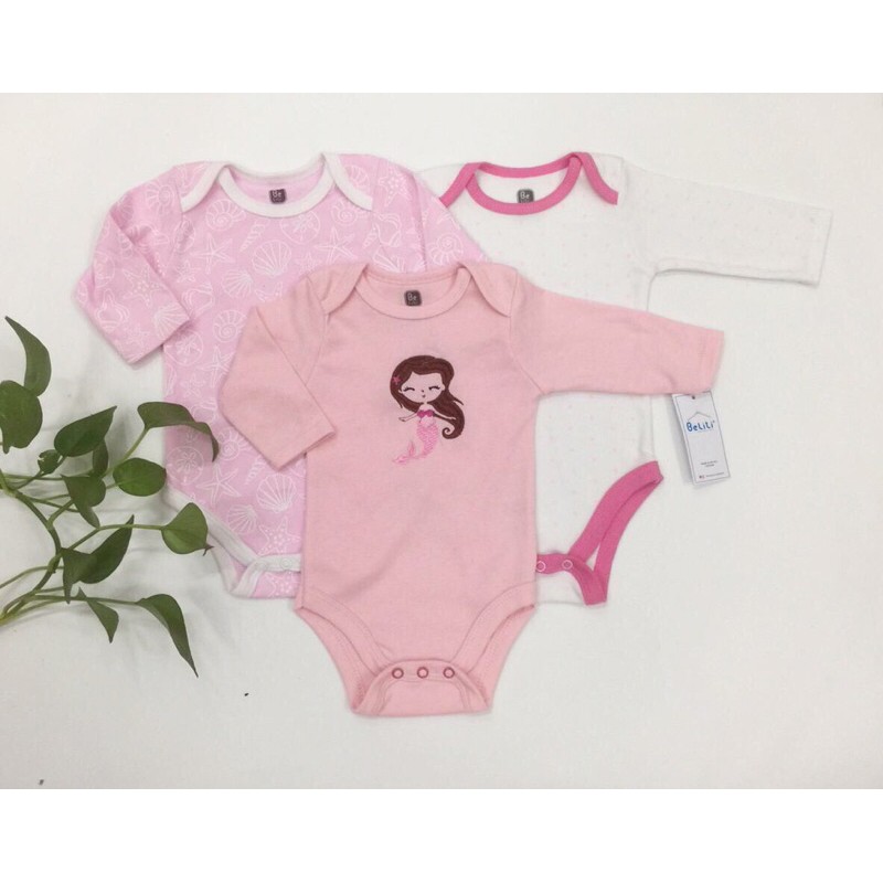 Set 03 body chip dài tay cho bé (ib chọn mẫu)