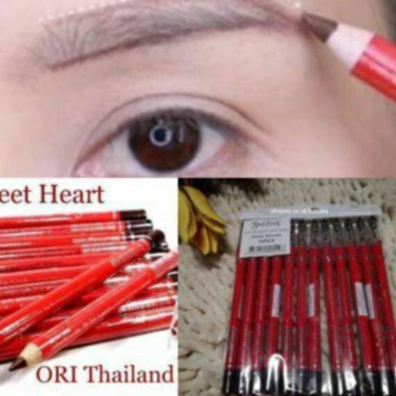 (Hàng Mới Về) Bút Chì Kẻ Lông Mày Trái Tim Ngọt Ngào Của Thái Lan