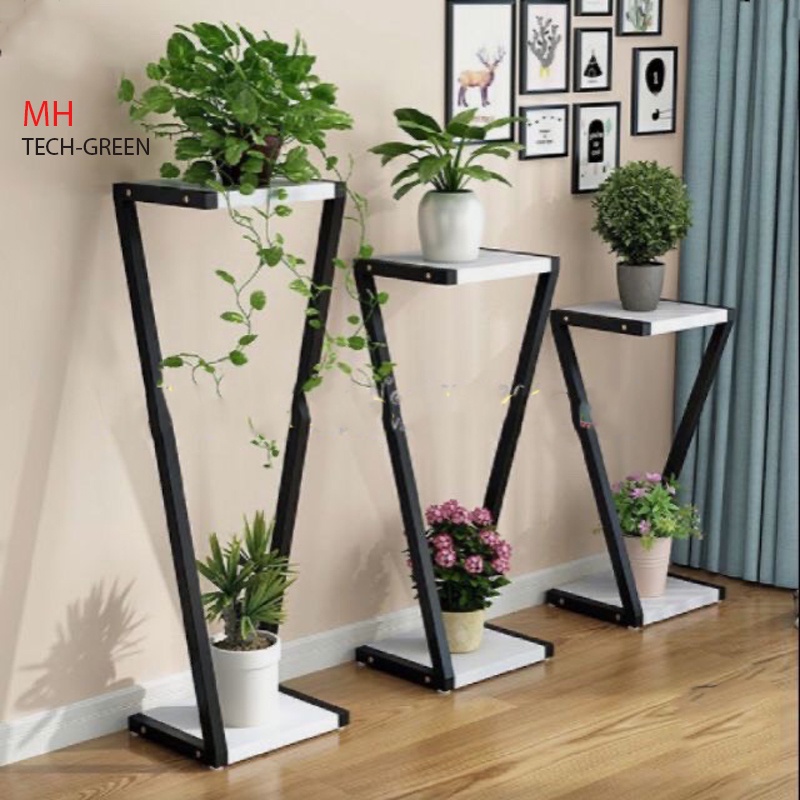 Kệ để cây cảnh trang trí nhà cửa, hình chữ Z cao từ 40,60,80cm