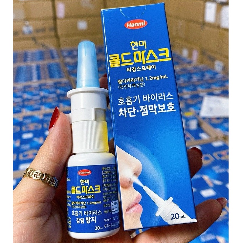 [ Hàng Chuẩn ] Xịt Mũi Hanmi Cold Mask Nasal Spray Hàn Quốc, Lọ 20ml, Giúp Làm Mát Sạch Khoang Mũi, Sạch Vi Khuẩn