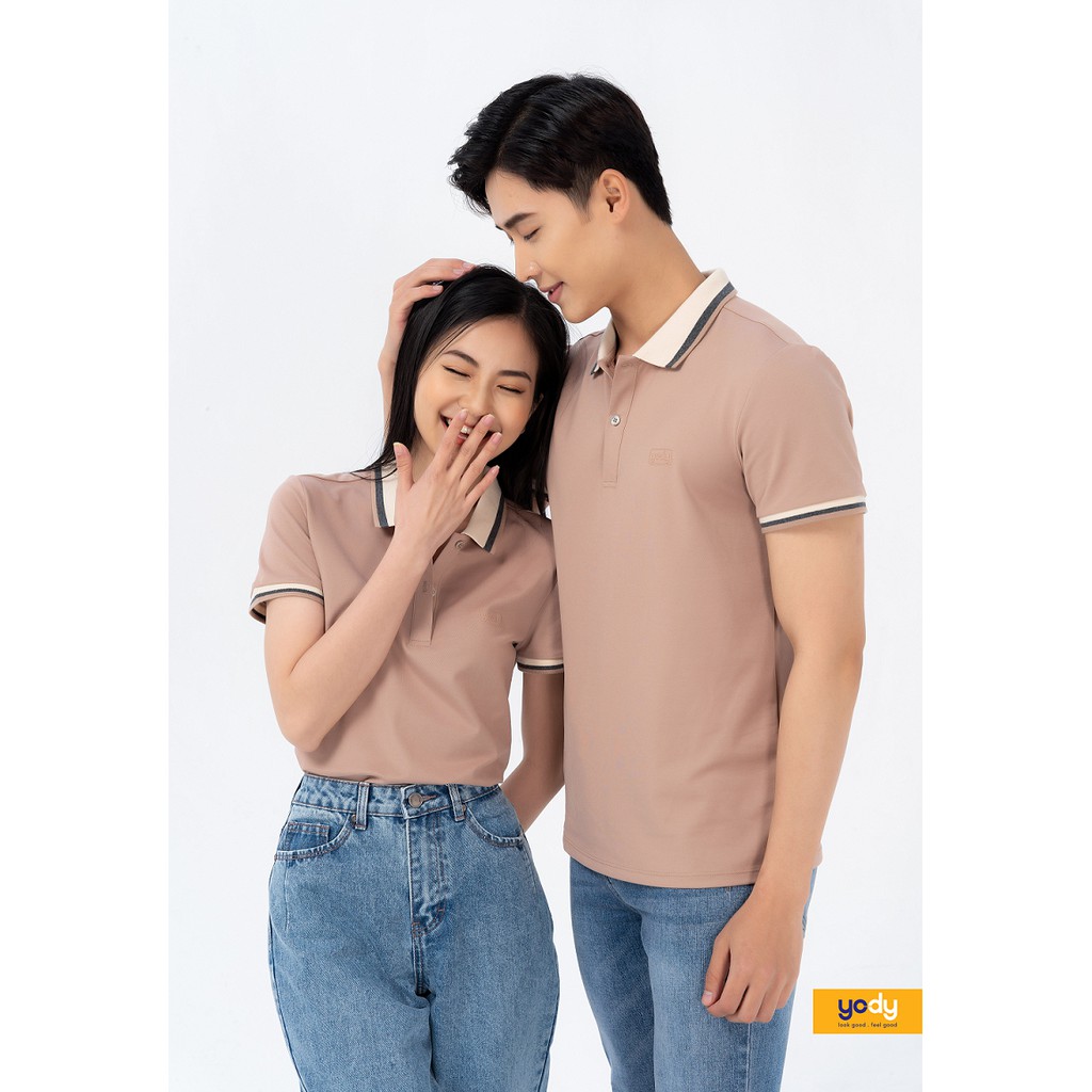 Áo Polo Yody nữ mắt chim phối bo 01 chất liệu Cotton mềm mại APN3704