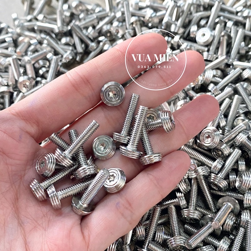 Ốc kiểu 4li15 nhuyễn mẫu Thái Vua Miên chuẩn inox 304 chuyên gắn nắp dầu, bắt dàn áo