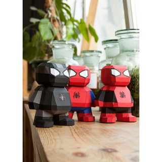 Ảnh thật - Combo 3 Bộ kit Mô hình giấy 3D Marvel Spiderman trang trí nhà cửa, shop thời trang, góc làm việc