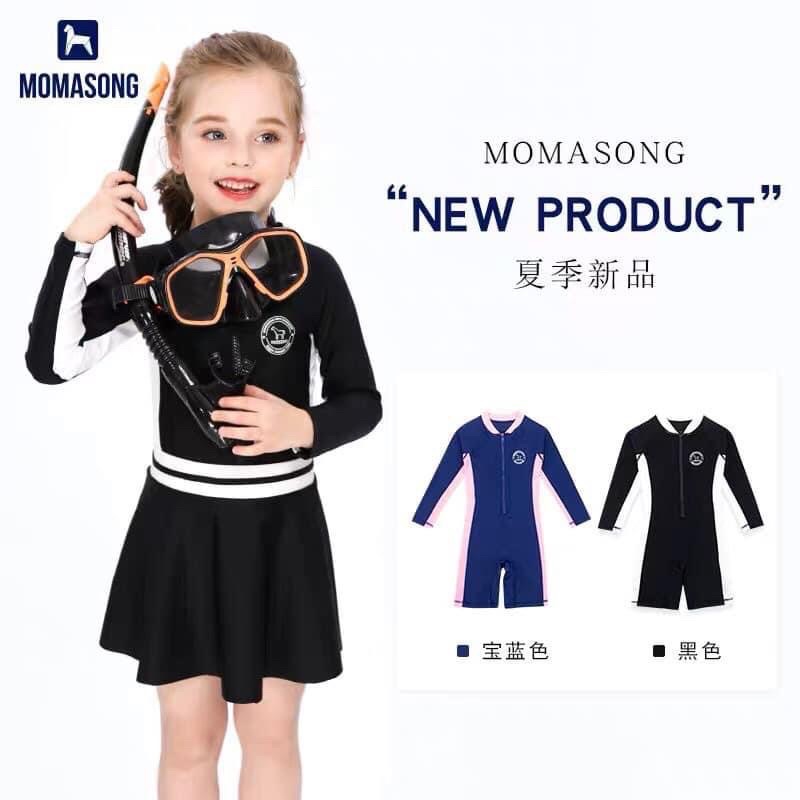 Bộ bơi bé gái 3 chi tiết dài tay/ngắn tay bé gái