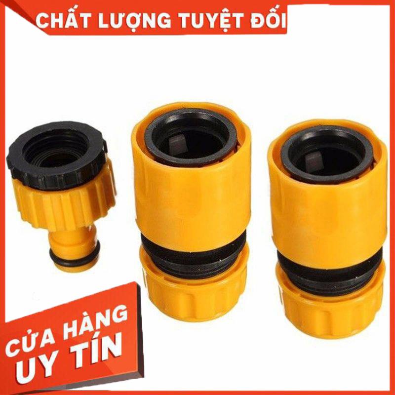 Combo 3 cái đầu nối nhanh phi 16 răng trong cho ống nước rửa xe tưới cây
