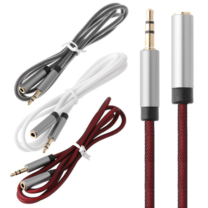 Dây cáp nối dài tai nghe giắc cắm 3.5mm cho Xiaomi Huawei Samsung Htc