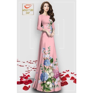 Vải áo dài Cẩm tú cầu