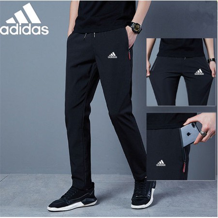 Quần Dài Thể Thao Adidas Bằng Cotton Co Giãn Màu Xám Đen Size 28-38 Cho Nam | BigBuy360 - bigbuy360.vn
