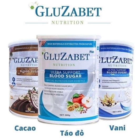 Sữa dinh dưỡng Gluzabet 800g (Hộp sắt) dành cho người tiểu đường, ổn định đường huyết, ăn ngon ngủ ngon