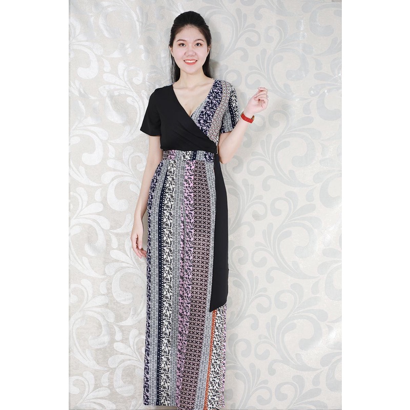 SHOPPRO - JUMSUIT NỮ KIỂU JUMP DÁNG DÀI IN HỌA TIẾT CHÂU ÂU THANH LỊCH 3179 3198