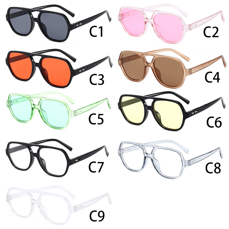 Kính Mát Gọng Vuông Nhiều Màu Sắc Chống Tia Uv400 Phong Cách Cổ Điển Thời Trang Cho Nam Nữ | BigBuy360 - bigbuy360.vn