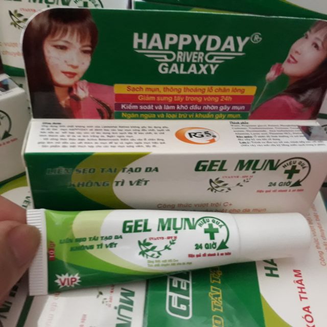 Gel mụn xóa thâm liền sẹo . Tái tạo da HAPPYDAY mẫu mới giá cài  #52k