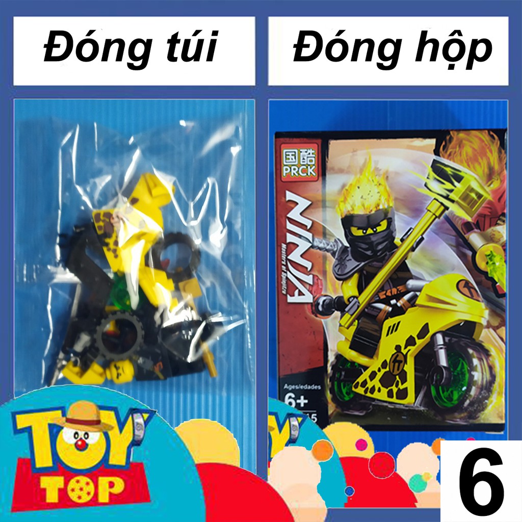 [Một con] Non - lego ninjago mini xếp hình minifigures ninja lái xe máy PRCK 61015