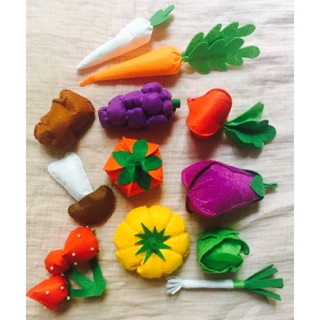 Bộ trái cây bằng vải nỉ ( hình thật)