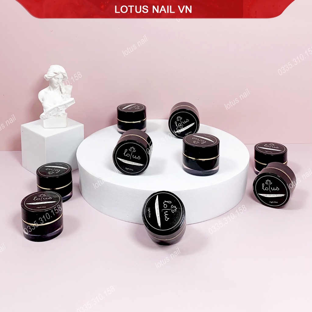 Gel metan trang trí móng Lotus cao cấp hũ to 10g