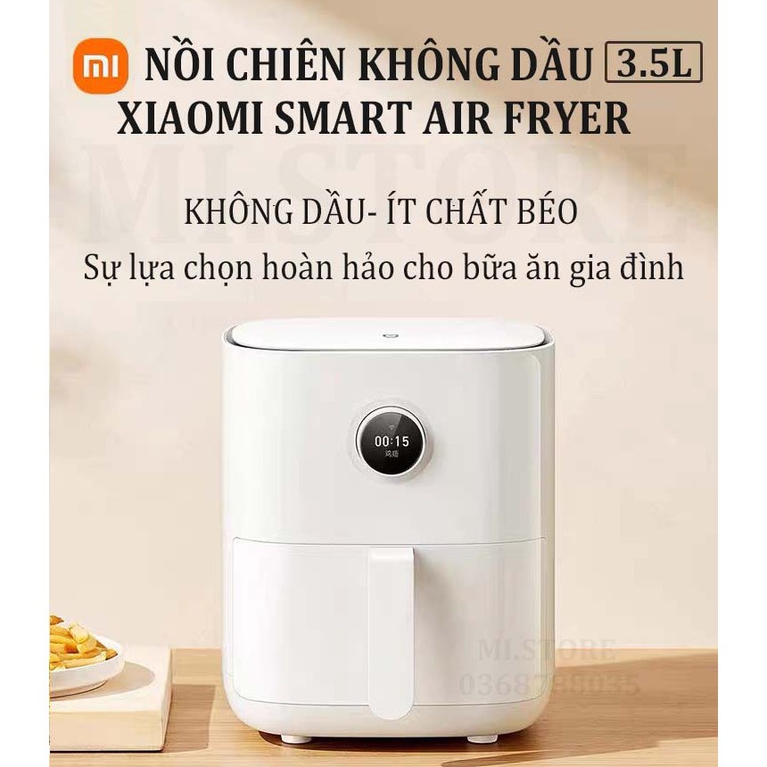 Nồi CHIÊN KHÔNG DẦU Xiaomi Mijia Smart Air Fryer 3.5L 1500W- Màn hình OLED, kết nối Mi Home App- Nồi chiên THÔNG MINH